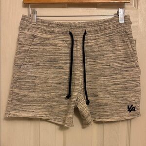 Ya Los Angeles Men's White and Black Athletic Shorts #61